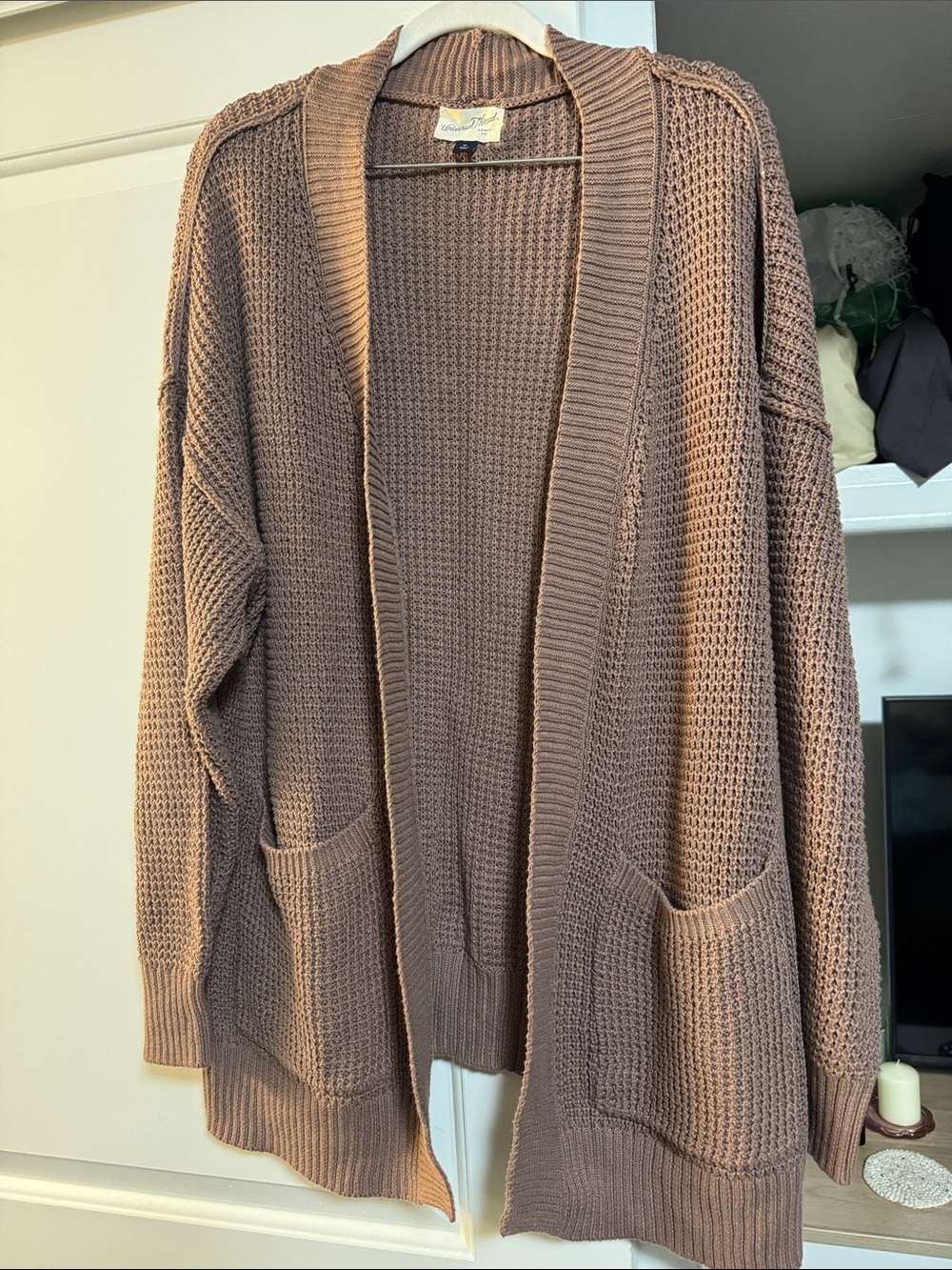 Universal Thread Mauve Open-Front Chunky Cardigan
